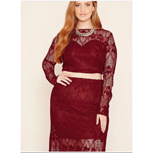 plus size lace maxi skirt